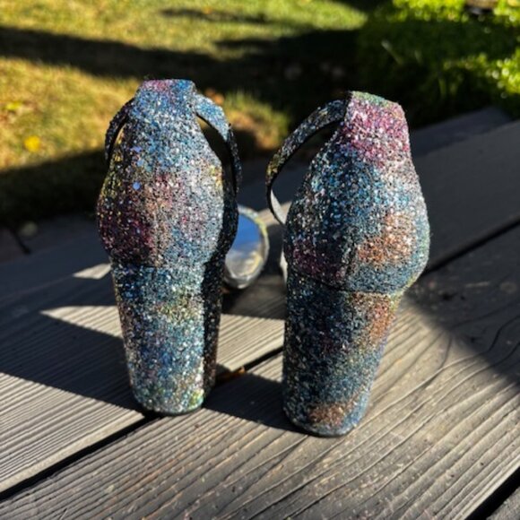 Steve Madden Multi Collor Glitter Heel - Picture 3 of 5